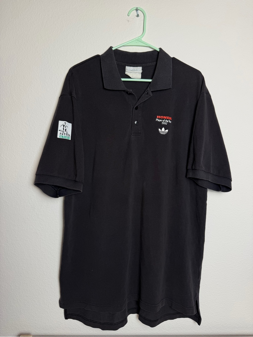 adidas X Honda soccer player of the year -993 vintage polo black XL